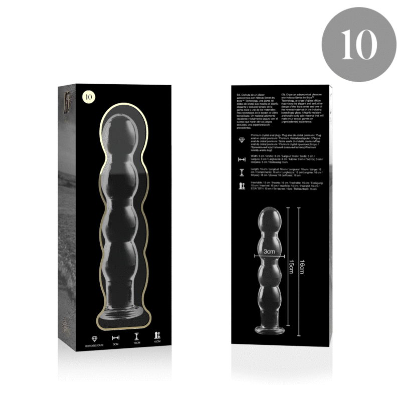 NEBULA SERIES BY IBIZA - MODELO 10 DILDO CRISTAL TRANSPARENTE 16.5 CM -O- 3.5 CM - Imagem de 4