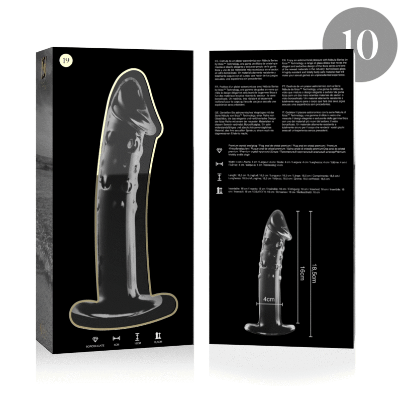 NEBULA SERIES BY IBIZA - MODELO 19 DILDO CRISTAL TRANSPARENTE 18.5 CM -O- 4 CM - Imagem de 4