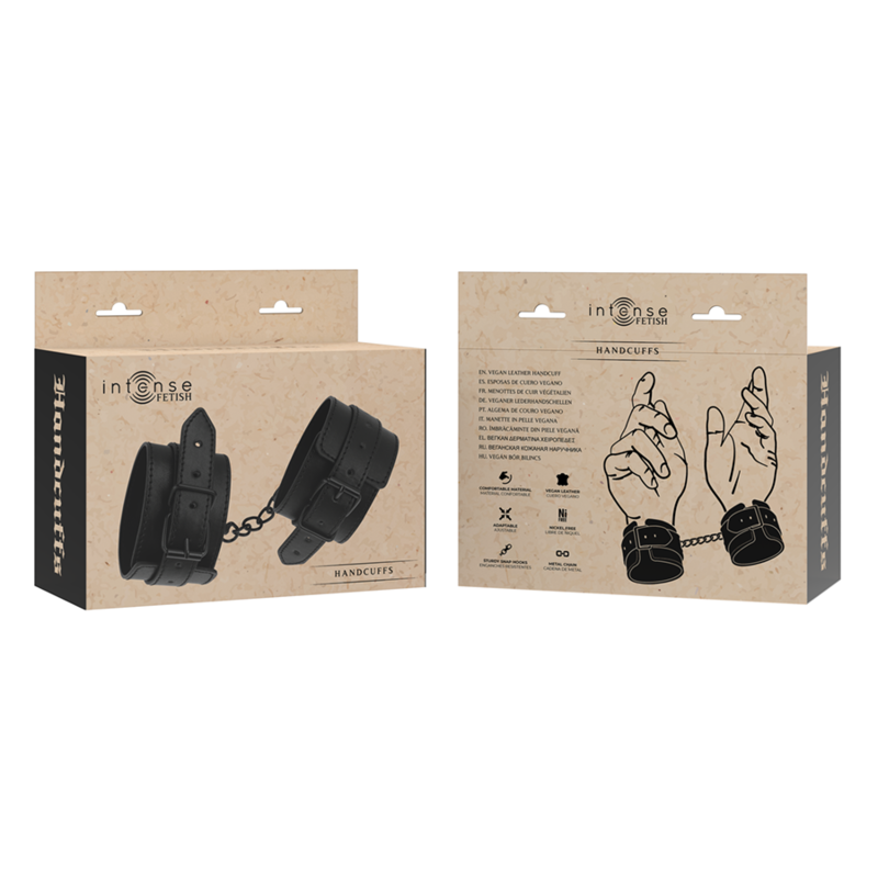 INTENSE - FETISH VEGAN LEATHER HANDCUFFS - Imagem de 5