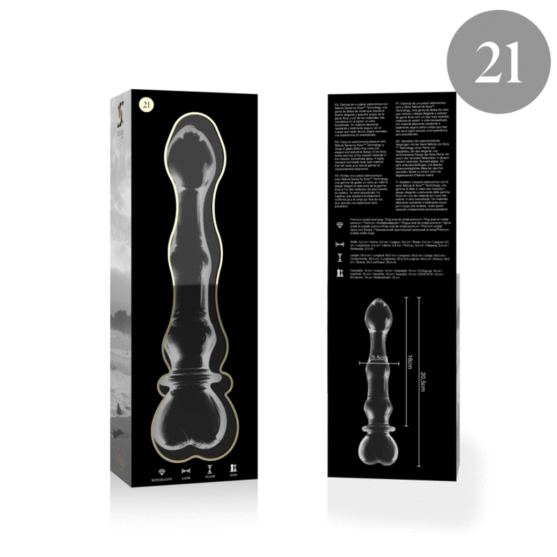 NEBULA SERIES BY IBIZA - MODELO 21 DILDO CRISTAL TRANSPARENTE 20.5 CM -O- 3.5 CM - Imagem de 4