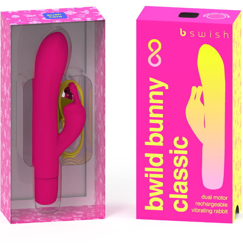 B SWISH - BWILD BUNNY INFINITE CLASSIC RECHARGEABLE VIBRATOR PINK SILICONE - Imagem de 2