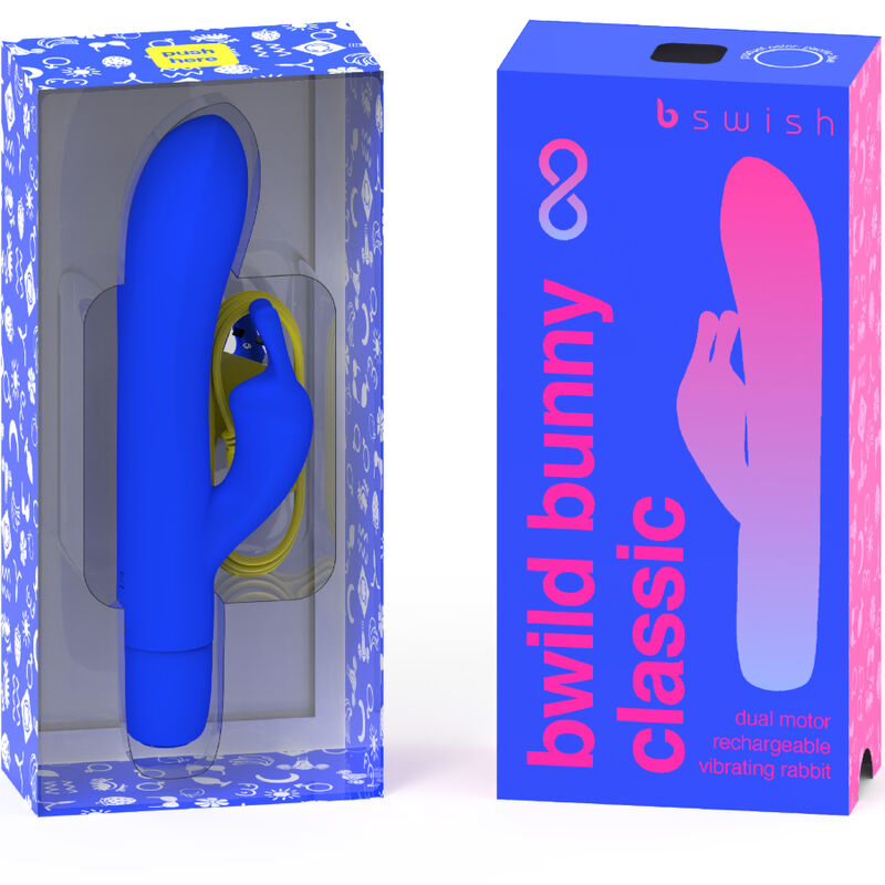 B SWISH - BWILD BUNNY INFINITE CLASSIC RECHARGEABLE VIBRATOR BLUE SILICONE - Imagem de 2