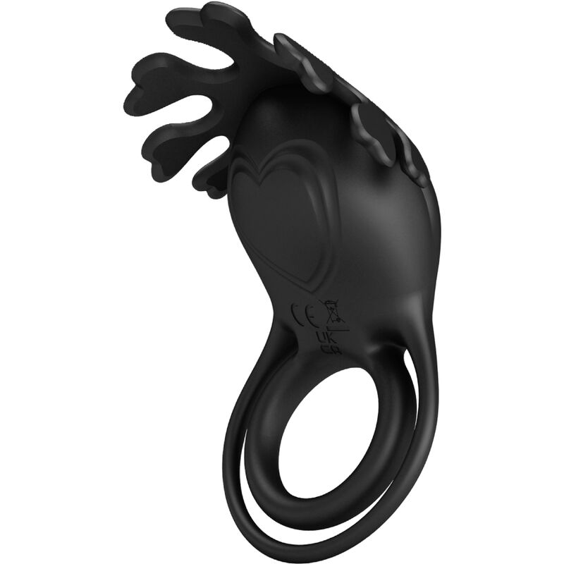 PRETTY LOVE - RUBEN VIBRATOR RING 7 VIBRATIONS BLACK SILICONE - Imagem de 2