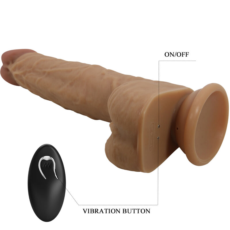 PRETTY LOVE - JONATHAN SILICONE DILDO 3 VIBRATIONS + 3 INSERTION MEASUREMENTS REMOTE CONTROL 21 CM - Imagem de 4