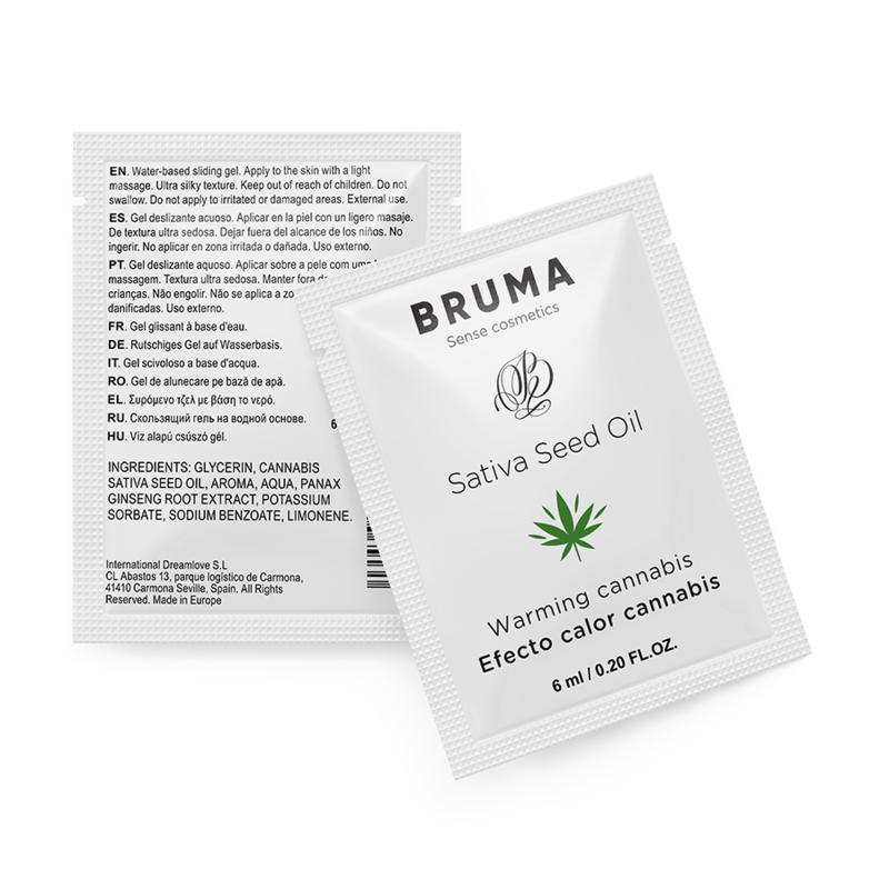 BRUMA - SATIVA SEED OIL SLIDING GEL WARMING CANNABIS FLAVOR 6 ML - Imagem de 2