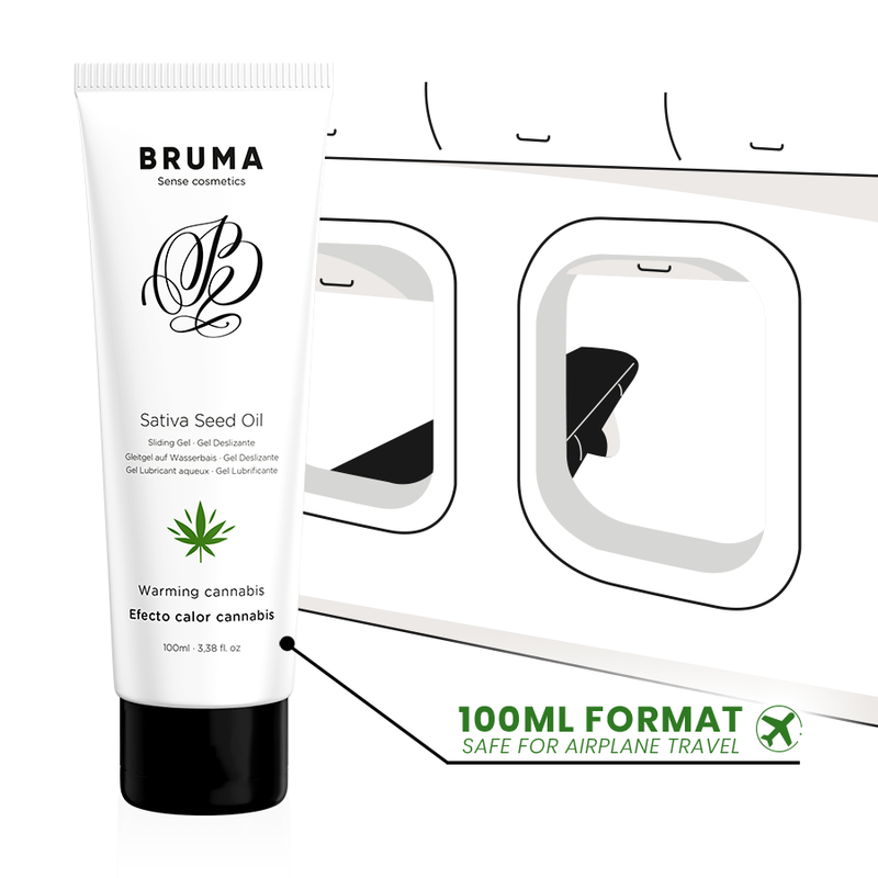 BRUMA - SATIVA SEED OIL SLIDING GEL WARMING CANNABIS FLAVOR 100 ML - Imagem de 3