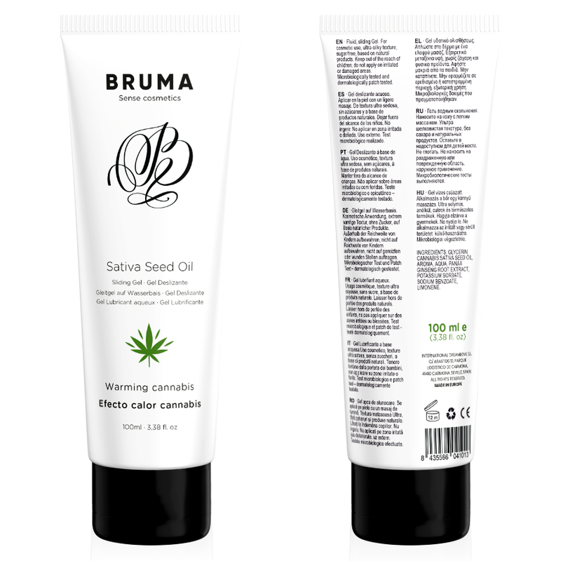 BRUMA - SATIVA SEED OIL SLIDING GEL WARMING CANNABIS FLAVOR 100 ML - Imagem de 5