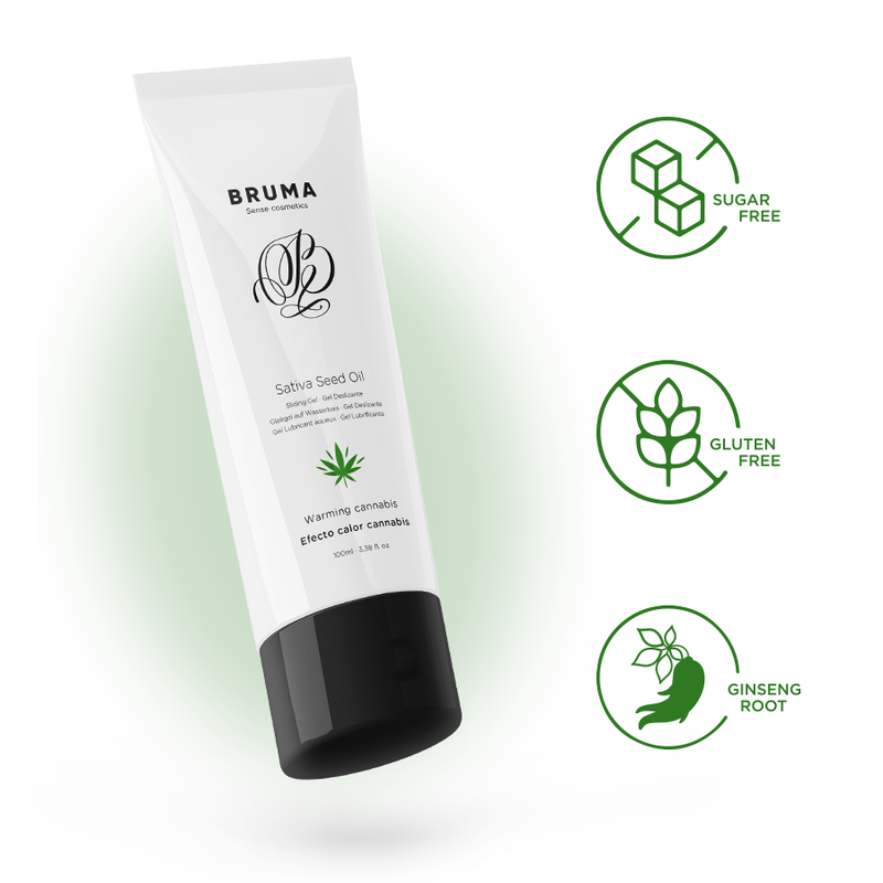 BRUMA - SATIVA SEED OIL SLIDING GEL WARMING CANNABIS FLAVOR 100 ML - Imagem de 2