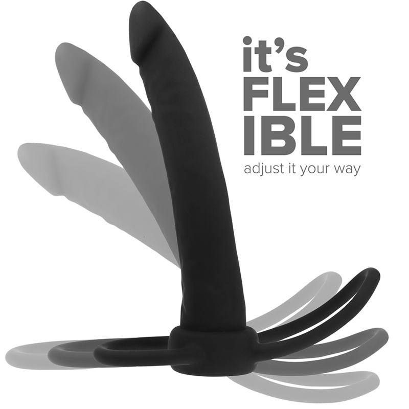 MYTHOLOGY - COBI ONYX ANAL DILDO WITH COCK AND TESTICLE RING 13 SILICONE CM - Imagem de 4