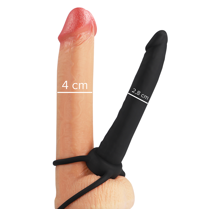 MYTHOLOGY - COBI ONYX ANAL DILDO WITH COCK AND TESTICLE RING 13 SILICONE CM - Imagem de 2