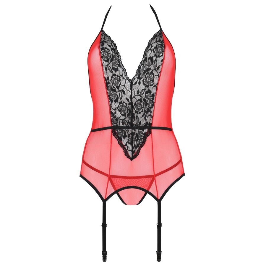 PASSION - PEONIA CORSET EROTIC LINE ROJO S/M - Imagem de 4