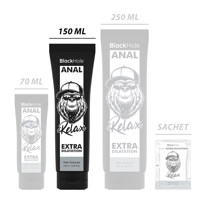 BLACK HOLE - WATER BASE GEL ANAL DILATION 150 ML - Imagem de 2