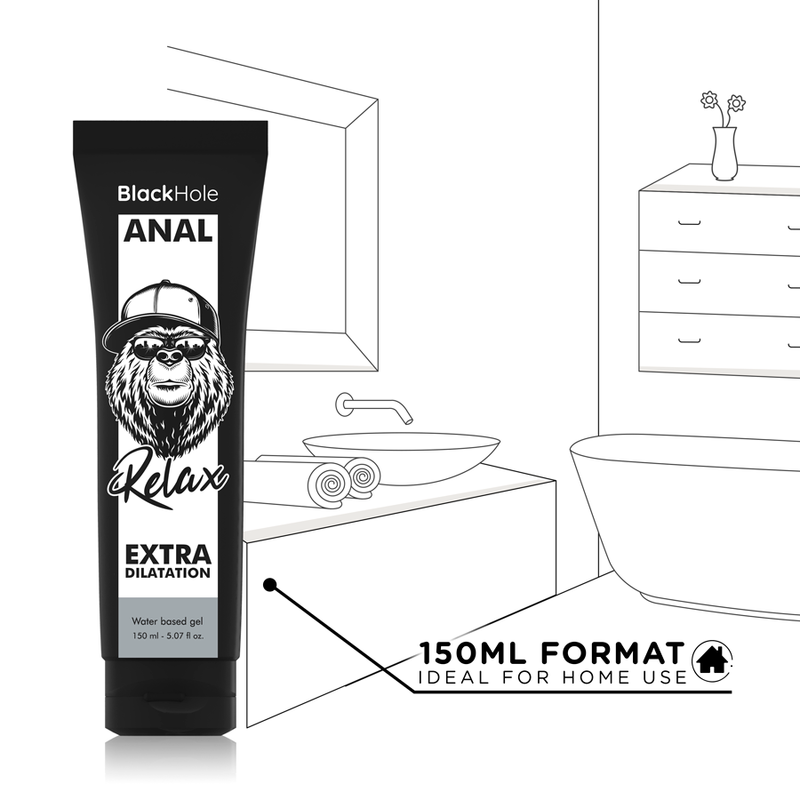 BLACK HOLE - WATER BASE GEL ANAL DILATION 150 ML - Imagem de 5