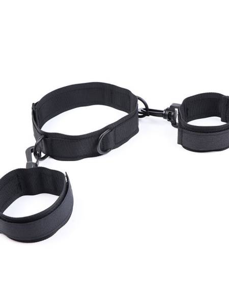 OHMAMA FETISH - NYLON HANDCUFFS AND COLLAR