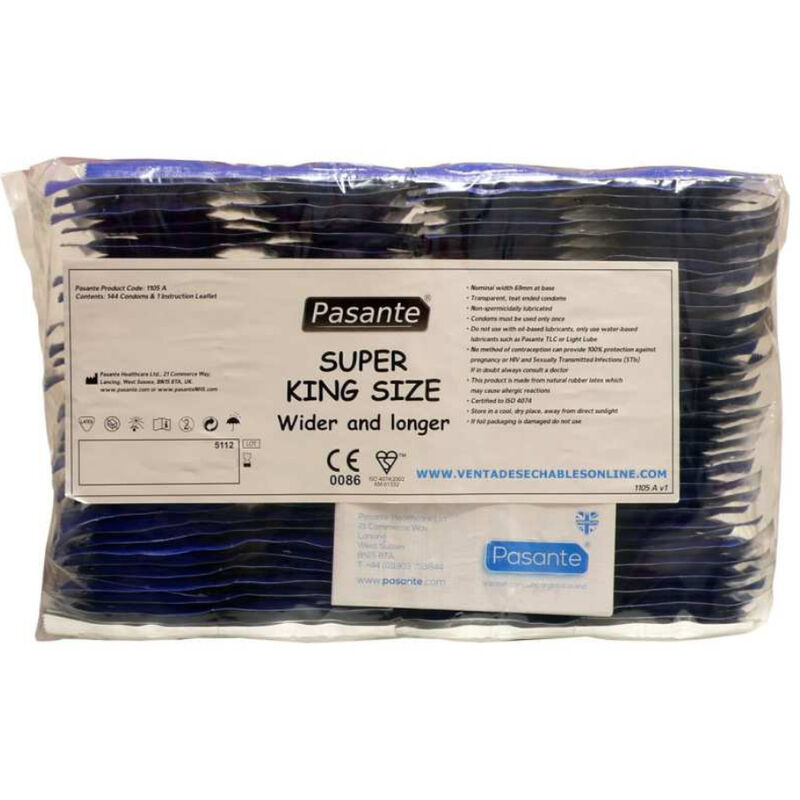 PASANTE - CONDOMS SIZE SUPER KING BAG 144 UNITS - Imagem de 3