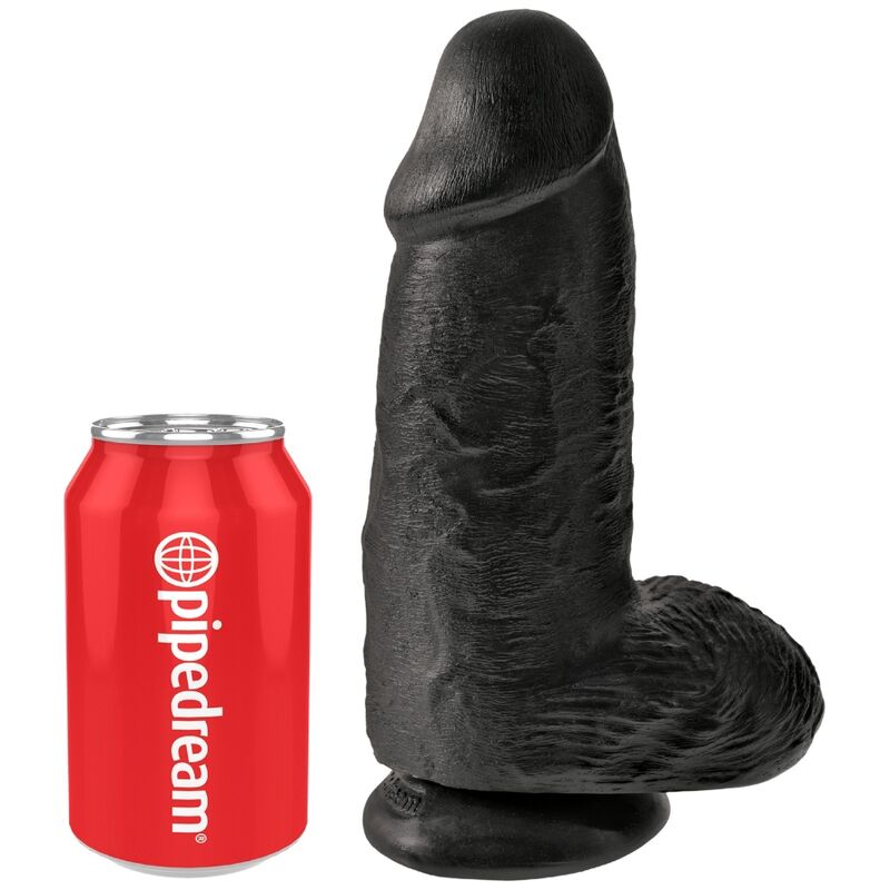 KING COCK - CHUBBY REALISTIC PENIS 23 CM BLACK - Imagem de 5