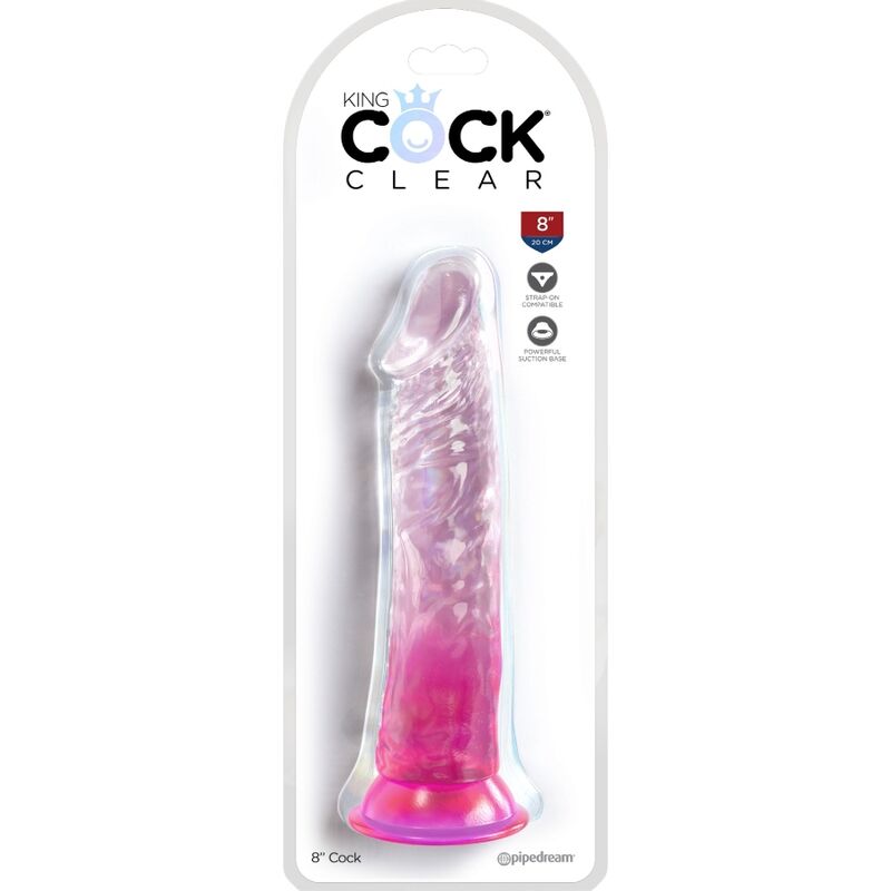 KING COCK - CLEAR REALISTIC PENIS 19.7 CM PINK - Imagem de 2