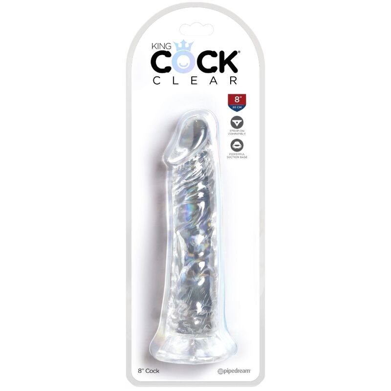 KING COCK - CLEAR REALISTIC PENIS 19.7 CM TRANSPARENT - Imagem de 4