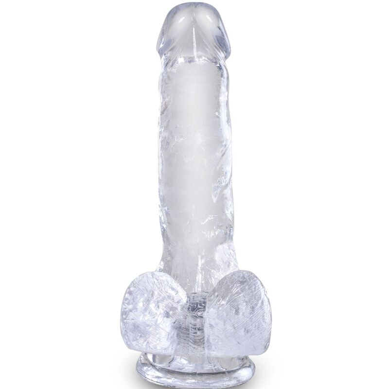 KING COCK - CLEAR REALISTIC PENIS WITH BALLS 13.5 CM TRANSPARENT - Imagem de 2