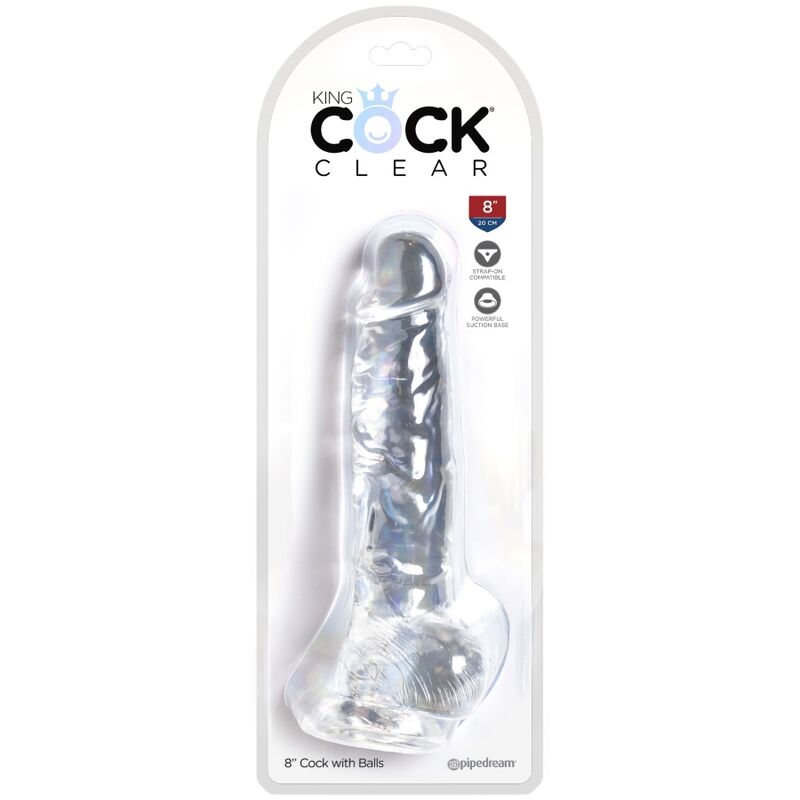 KING COCK - CLEAR REALISTIC PENIS WITH BALLS 16.5 CM TRANSPARENT - Imagem de 5