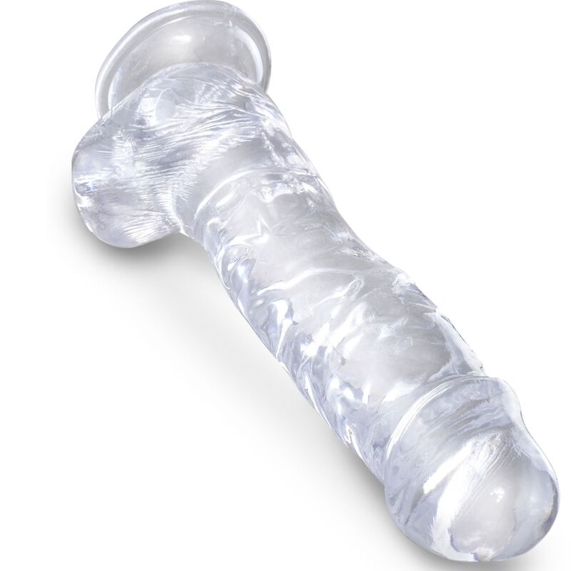 KING COCK - CLEAR REALISTIC PENIS WITH BALLS 16.5 CM TRANSPARENT - Imagem de 3