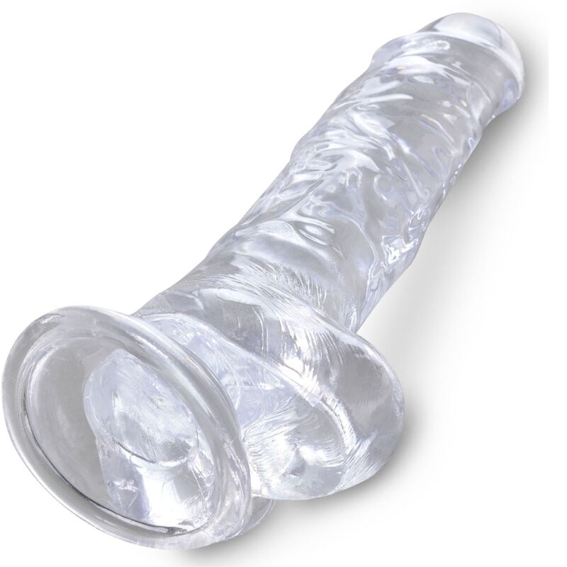 KING COCK - CLEAR REALISTIC PENIS WITH BALLS 16.5 CM TRANSPARENT - Imagem de 4