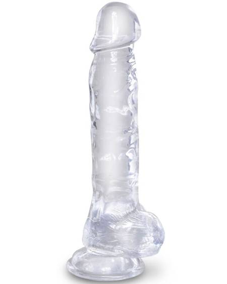 KING COCK - CLEAR REALISTIC PENIS WITH BALLS 16.5 CM TRANSPARENT