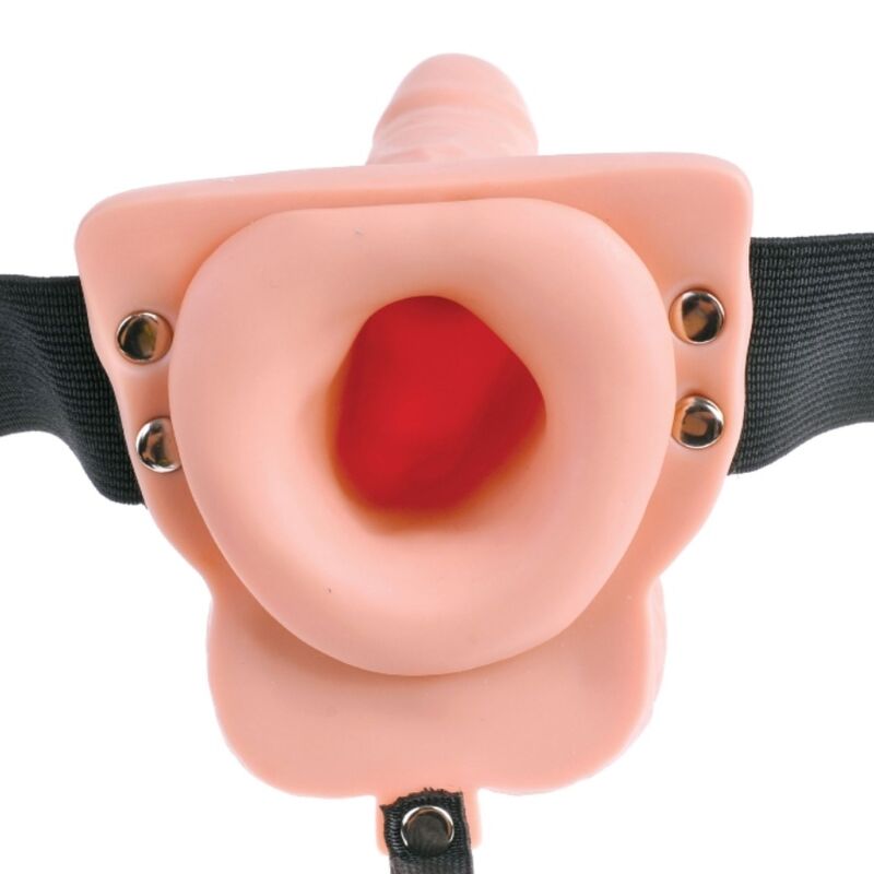 FETISH FANTASY SERIES - ADJUSTABLE HARNESS REMOTE CONTROL REALISTIC PENIS WITH RECHARGEABLE TESTICLES AND VIBRATOR 15 CM - Imagem de 3