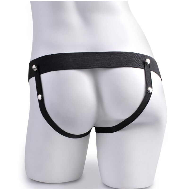 FETISH FANTASY SERIES - ADJUSTABLE HARNESS REMOTE CONTROL REALISTIC PENIS WITH RECHARGEABLE TESTICLES AND VIBRATOR 15 CM - Imagem de 5