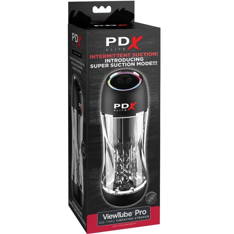 PDX ELITE - STROKER VIEWTUBE PRO VIBRATOR TRANSPARENT - Imagem de 3