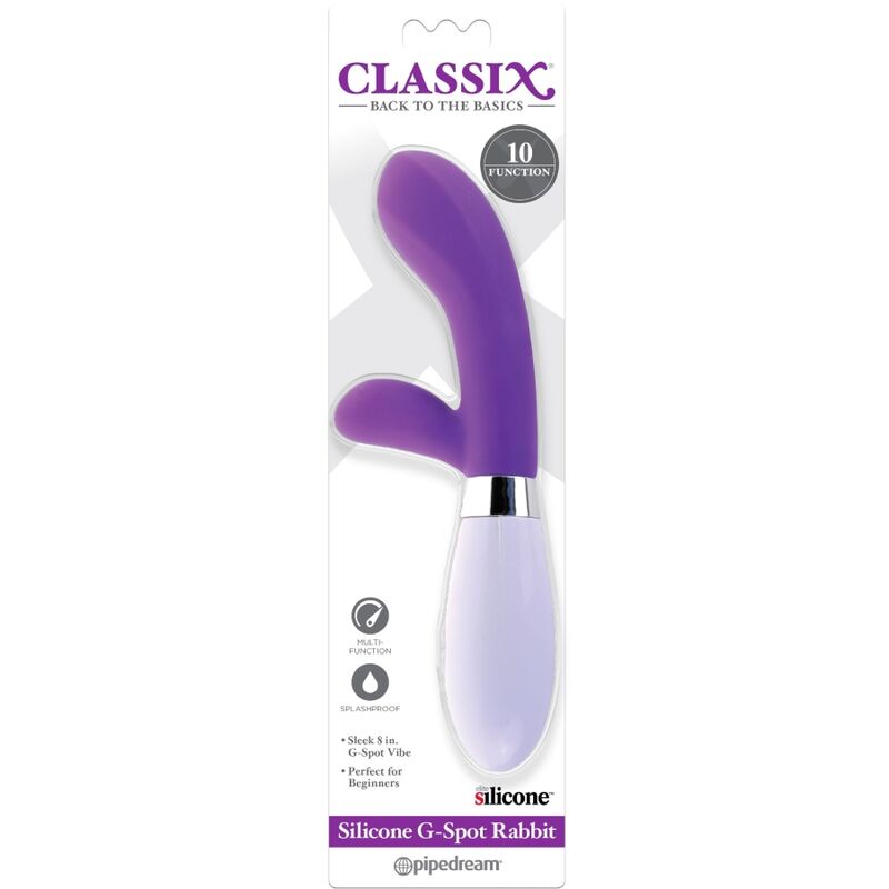 CLASSIX - VIBRADOR RABBIT VIBRATOR G-SPOT SILICONE ROXO - Imagem de 3