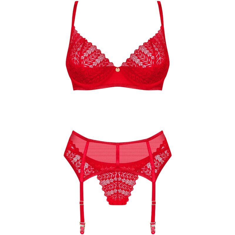 OBSESSIVE - INGRIDIA SET TRES PIEZAS ROJO XS/S - Imagem de 5
