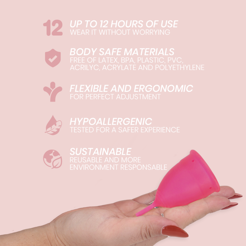 INTIMICHIC - MENSTRUAL CUP MEDICAL GRADE SILICONE - SIZE S - Imagem de 5