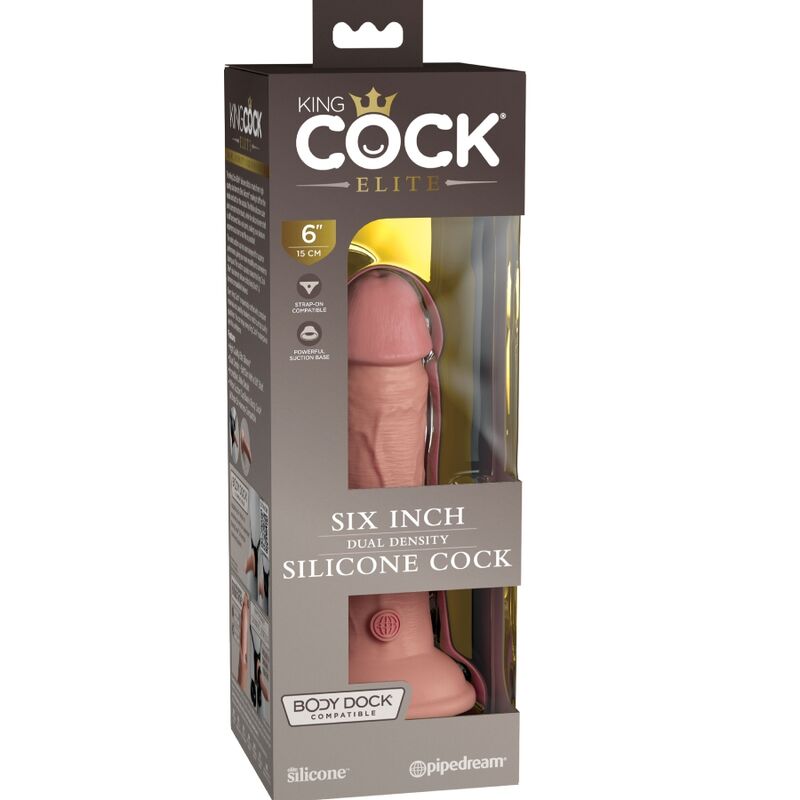 KING COCK - ELITE REALISTIC SILICONE DILDO 15.2 CM - Imagem de 5
