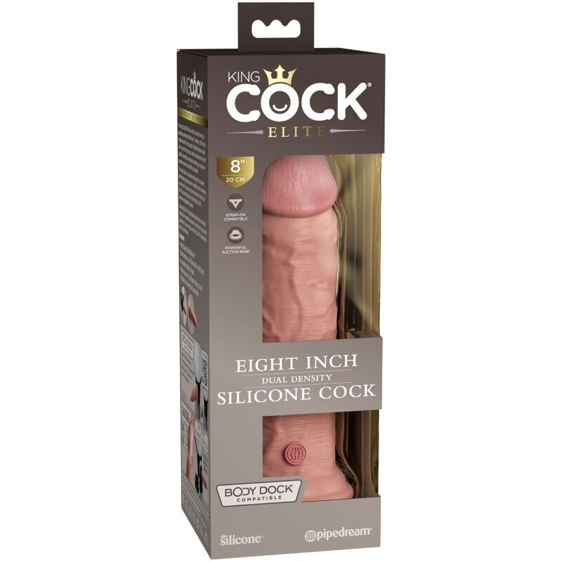 KING COCK - ELITE REALISTIC SILICONE DILDO 20.3 CM - Imagem de 5