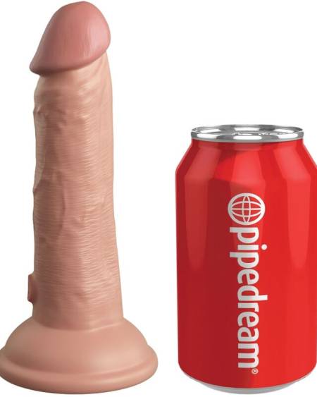 KING COCK - ELITE REALISTIC DILDO VIBRATING  SILICONE 15.2 CM