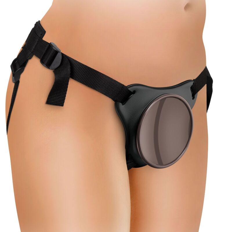 KING COCK - ELITE DELUXE ADJUSTABLE HARNESS KIT RING WITH TESTICLES DILDO 20.3 CM - Imagem de 5