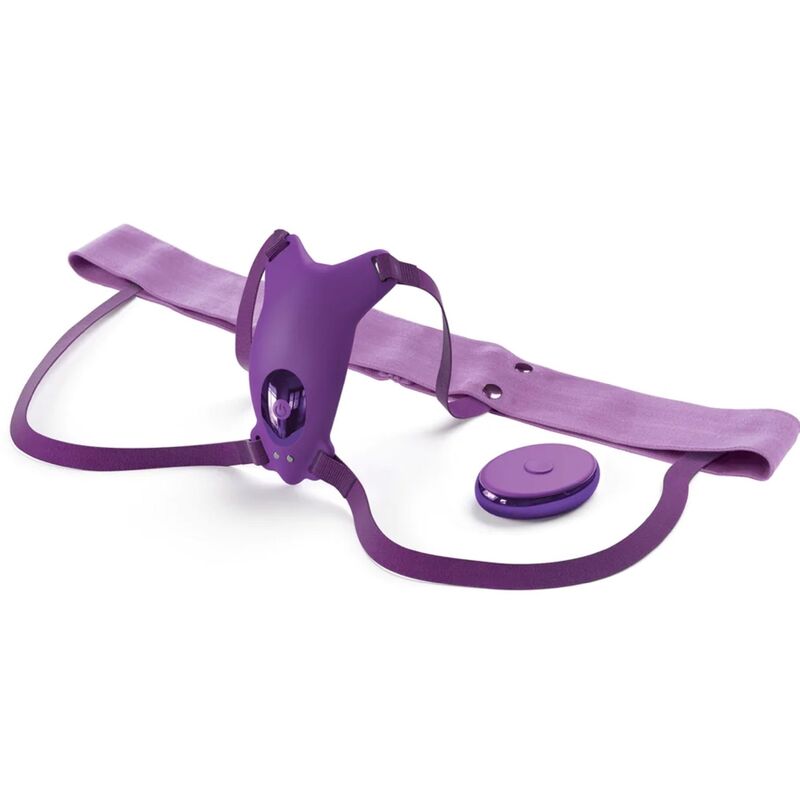 FANTASY FOR HER - BUTTERFLY HARNESS, VIBRATING RECHARGEABLE REMOTE CONTROL PURPLE - Imagem de 2