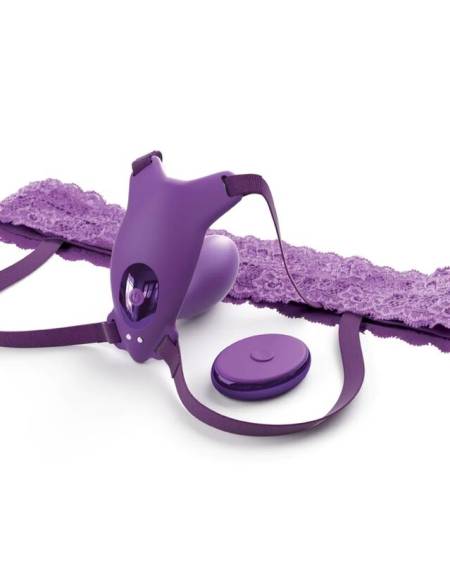FANTASY FOR HER - BUTTERFLY HARNESS G-SPOT WITH VIBRATOR, RECHARGEABLE  REMOTE CONTROL VIOLET