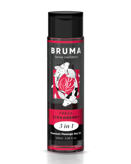 BRUMA - PREMIUM MASSAGE HOT OIL STRAWBERRY 3 IN 1 - 100 ML