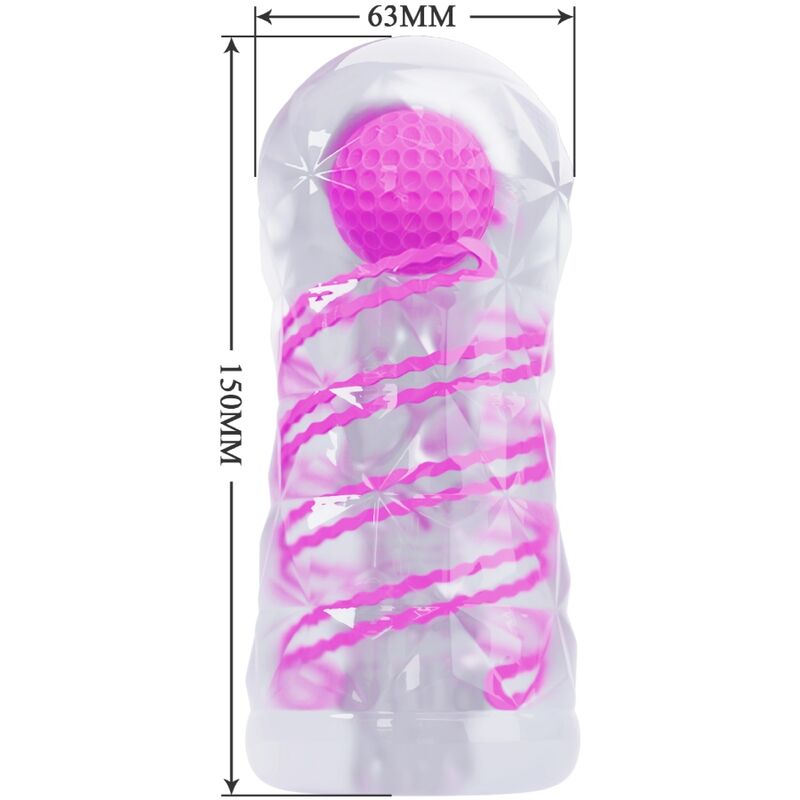 PRETTY LOVE - FANTASY MALE MASTURBATOR WITH INTERNAL SPIRAL AND TRANSPARENT BALLS - Imagem de 4