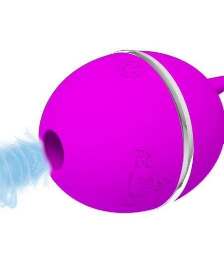PRETTY LOVE - GEMINI BALL PURPLE ROUND SILICONE VIBRATOR