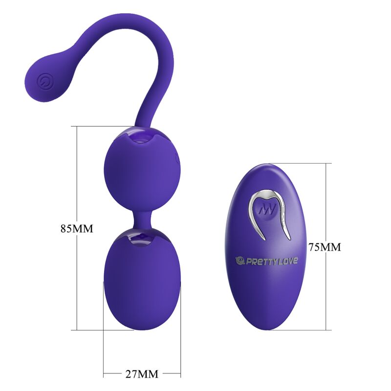 PRETTY LOVE - WILLIE YOUTH REMOTE CONTROL BALLS VIOLET VIBRATION - Imagem de 4