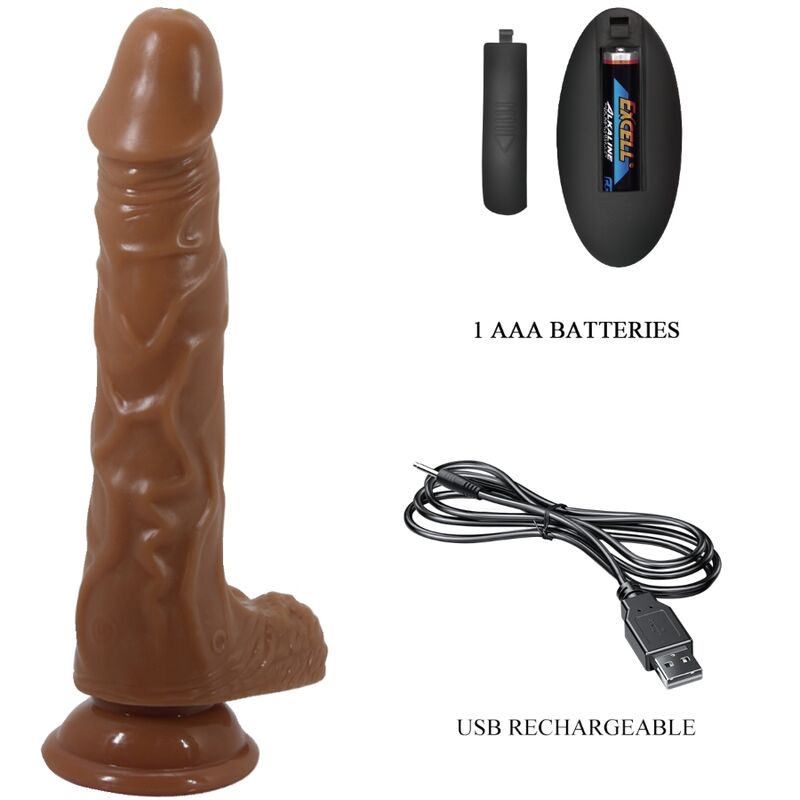 BAILE - BODACH REALISTIC VIBRATOR WITH REMOTE CONTROL SUCTION CUP - Imagem de 4