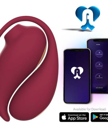 ADRIEN LASTIC - SUCKER DE CLITÓRIS DE INSPIRAÇÃO + OVO VIBRATÓRIO VERMELHO - APLICATIVO GRATUITO