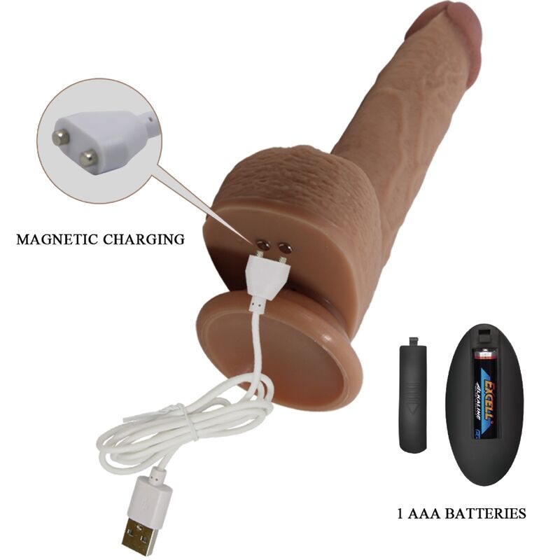 PRETTY LOVE - TOMMY REALISTIC DILDO VIBRATOR 22.5 CM - Imagem de 5