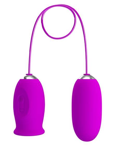 PRETTY LOVE - DAISY DUAL EGG RECHARGEABLE VIBRATOR PURPLE