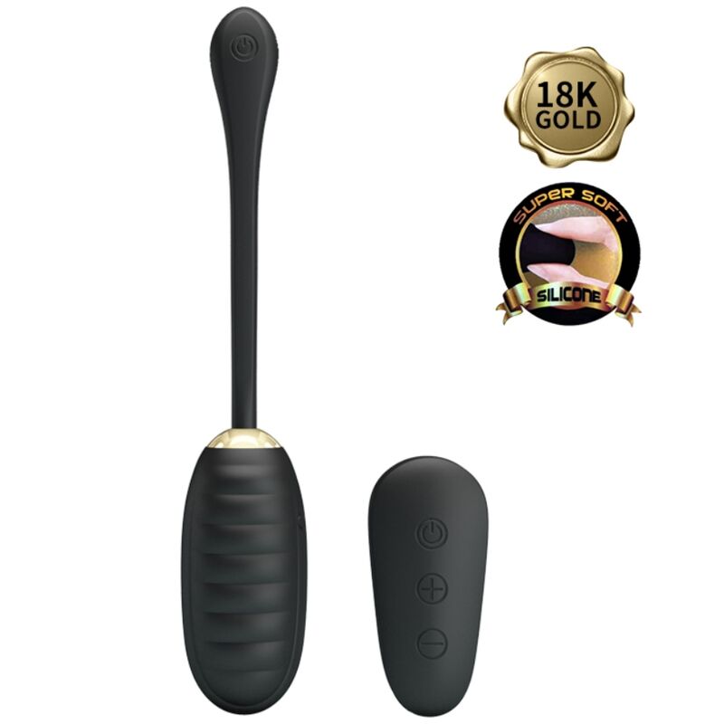 PRETTY LOVE - DOREEN LUXURY RECHARGEABLE VIBRATING EGG BLACK REMOTE CONTROL - Imagem de 3