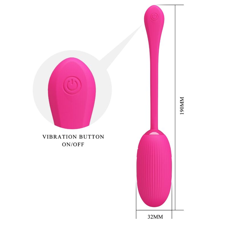 PRETTY LOVE - DOREEN RECHARGEABLE VIBRATING EGG MAGENTA REMOTE CONTROL - Imagem de 4