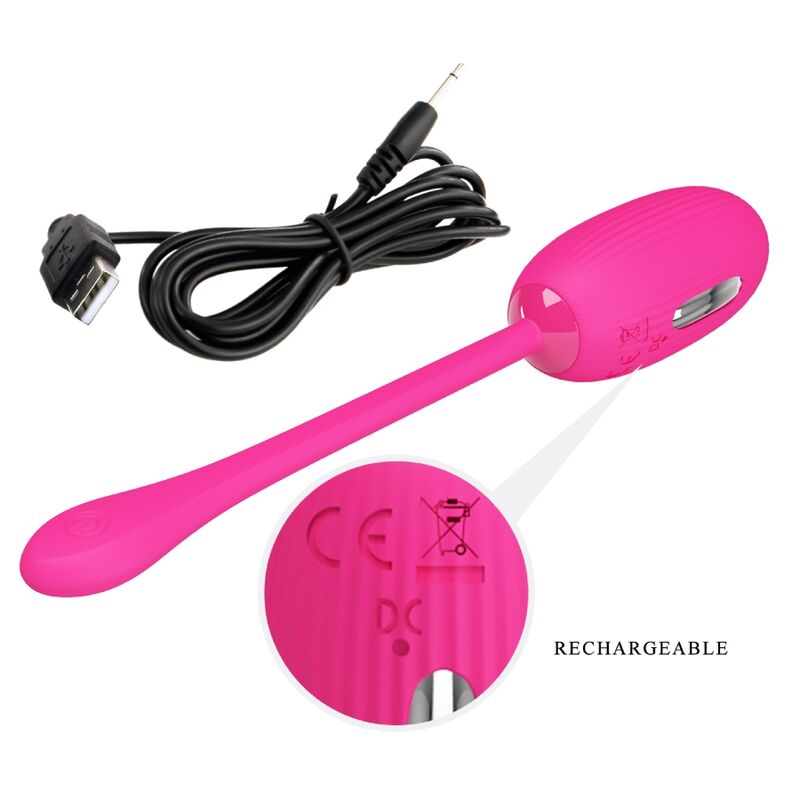 PRETTY LOVE - DOREEN RECHARGEABLE VIBRATING EGG MAGENTA REMOTE CONTROL - Imagem de 5